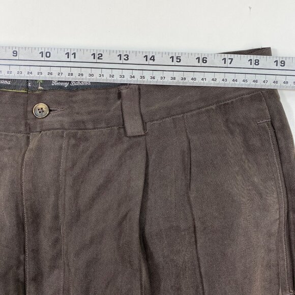 Tommy Bahama Mens Brown 100% Silk Pleated Dress Pants Size 38 X 32 - Picture 8 of 10